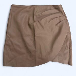 Abercrombie & Fitch Asymmetrical Pleather Mini Skirt